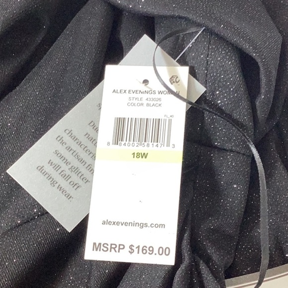 Alex Evenings
Plus Size Cold Shoulder Cowl Neck Cap Sleeve Glitter Mesh Gown - Picture 7 of 8